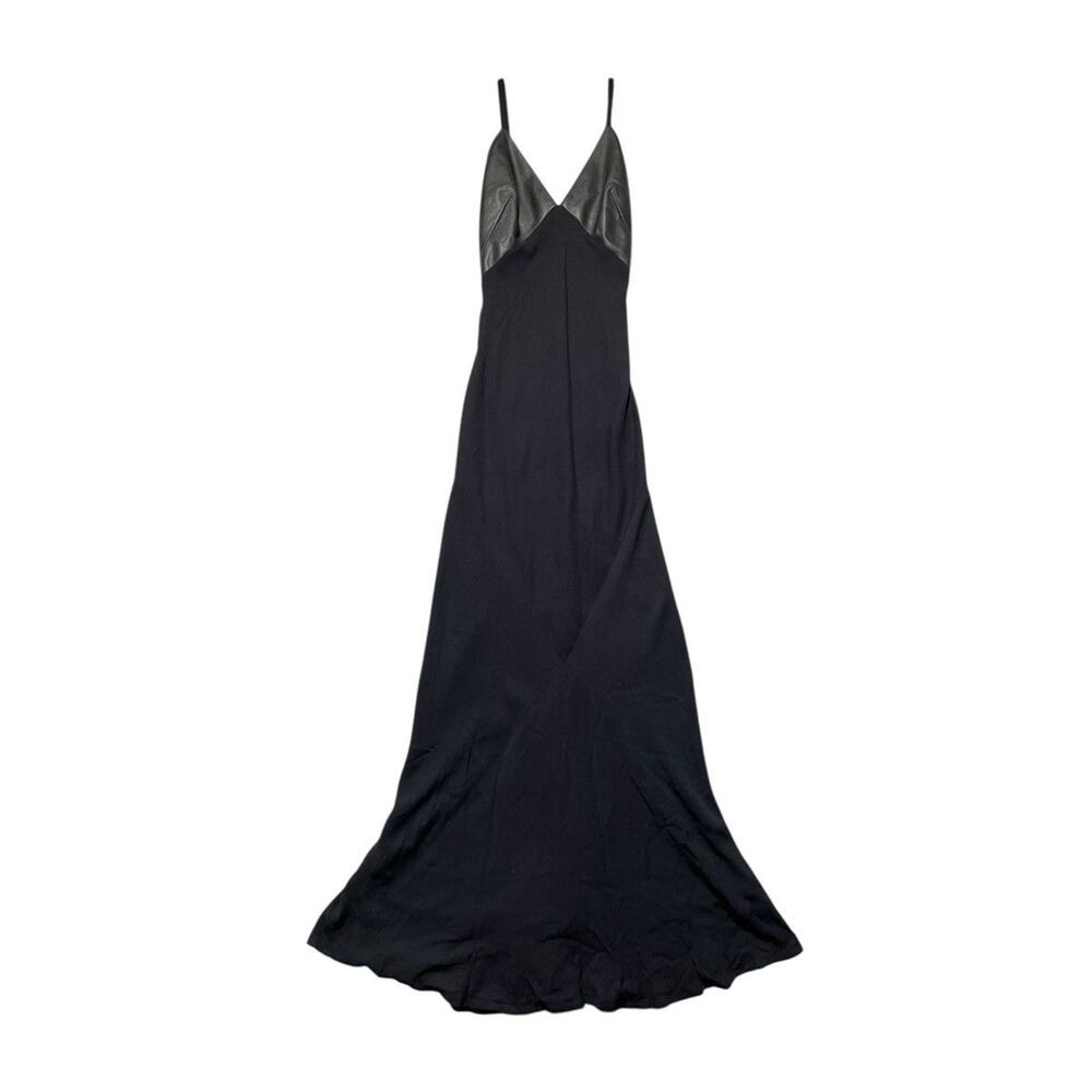 $1,700 leather and crepe maxi dress